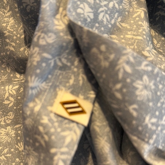 Men's Joseph Abboud Modern Fit Blue Floral Long Sleeve Button Down Shirt - Picture 11 of 11